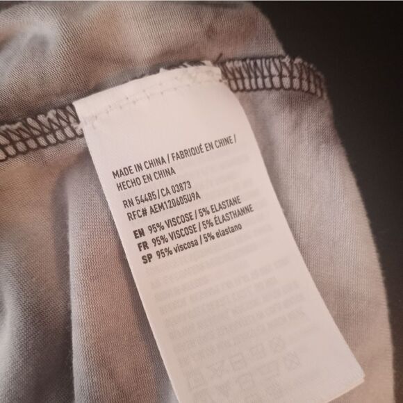 American Eagle M Gray Tie Dye Scoop Neck Peplum Sleevelss Tank with Hooks Detail - Picture 8 of 9